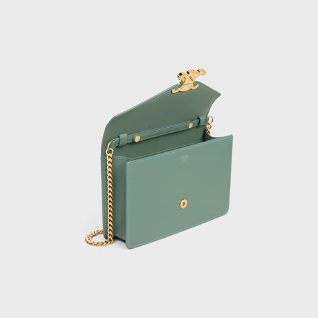 WALLET ON CHAIN MARGO IN SHINY CALFSKIN CELADON - Image 4